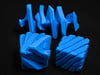 3d Baskı Fidget Puzzle Küp - Hareketli Dönüşebilen Stres Giderici Zeka Oyuncağı, Masaüstü Fidget Küp-mavi