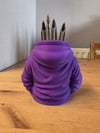 3d Baskı Kapüşonlu Sweatshirt Kalemlik - Masaüstü Organizer-mor Çok Renkli
