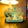 3d Baskı Lotus Buda Mumluk - Dekoratif Tealight Mumluk-mint Çok Renkli