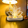3d Baskı Lotus Buda Mumluk - Dekoratif Tealight Mumluk-beyaz Çok Renkli