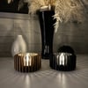 3d Baskı Modern Çizgili Mumluk - Tealight Mumluk 1 Adet -kahverengi Çok Renkli