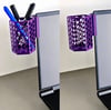 3d Baskı Monitor Kalemlik - Petek Desenli Laptop Kenar Altıgen Kalemlik-mor Çok Renkli