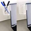 3d Baskı Monitor Kalemlik - Petek Desenli Laptop Kenar Altıgen Kalemlik-beyaz Çok Renkli