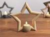 3d Baskı Yıldız Tealight Mumluk 18 Cm Ayrı Mum Hazneli Dekoratif Yıldız Şamdan Yeni Yıl Masa Süsü Çok Renkli