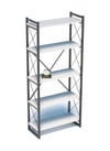 5 Raflı Metal Kitaplık Beyaz 180 Cm Çok Renkli