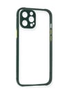 Apple İphone 12 Pro Kılıf Miami Şeffaf Silikon - Koyu Yeşil 0.2M-Çok Renkli