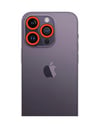Apple İphone 12 Pro Uyumlu Neon Fosforlu Kamera Lens - Turuncu