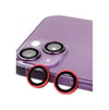 Apple İphone 13 Mini Uyumlu Raze Metal Kamera Lens - Kırmızı