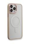 Apple İphone 13 Pro Kılıf Room Magneticsafe Silikon - Pudra 0.2M-Çok Renkli