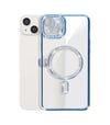 Apple İphone 14 Kılıf Joke Simli Magneticsafe Kılıf - Mavi 0.2M-Çok Renkli