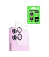 Apple İphone 16 Plus Uyumlu Raze Metal Kamera Lens - Pembe