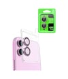 Apple İphone 16 Uyumlu Raze Metal Kamera Lens - Pembe