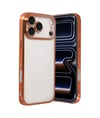 Apple İphone 17 Pro Max Uyumlu Lensli Silikon - Turuncu iPhone 17 Pro