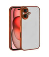 Apple İphone 17 Uyumlu Lensli Silikon - Turuncu iPhone 17 Pro