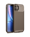 Apple iPhone Uyumlu 11  - Kılıf Auto Focus Karbon  - Kapak  - Kahverengi Belirtilmemiş