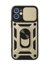 Apple iPhone Uyumlu  11 Kılıf Pars Lens Yüzüklü Silikon -  Gold Belirtilmemiş