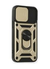 Apple iPhone Uyumlu  11 Kılıf Pars Lens Yüzüklü Silikon -  Gold Belirtilmemiş