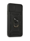 Apple iPhone Uyumlu  11 Pro Kılıf Pars Lens Yüzüklü Silikon -  Siyah Belirtilmemiş