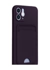 Apple iPhone Uyumlu  12 Kılıf Kelvin Kartvizitli Silikon -  Derin Mor Belirtilmemiş