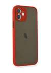 Apple iPhone Uyumlu   12 Mini Kılıf Montreal Silikon Kapak - Kırmızı Belirtilmemiş