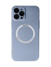 Apple iPhone Uyumlu   12 Pro Kılıf Jack Magneticsafe Lens Silikon - Sierra Blue Belirtilmemiş