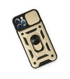Apple iPhone Uyumlu 12 Pro - Kılıf Pars Lens Yüzüklü Silikon - Gold Belirtilmemiş
