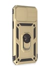 Apple iPhone Uyumlu  12 Pro Max Kılıf Pars Lens Yüzüklü Silikon -  Gold Belirtilmemiş