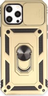 Apple iPhone Uyumlu  12 Pro Max Kılıf Pars Lens Yüzüklü Silikon -  Gold Belirtilmemiş