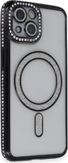 Apple iPhone Uyumlu 13 - Kılıf Joke Simli Magneticsafe - Kılıf - Siyah Belirtilmemiş
