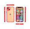 Apple iPhone Uyumlu  13 Mini Kılıf Miami Şeffaf Silikon -  Kırmızı Belirtilmemiş