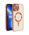 Apple iPhone Uyumlu 13 Pro  - Kılıf Kross Magneticsafe  - Kapak  - Turuncu Belirtilmemiş