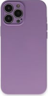 Apple iPhone Uyumlu   13 Pro Kılıf Nano İçi Kadife Silikon - Koyu Lila Belirtilmemiş
