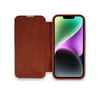 Apple iPhone Uyumlu 13 Pro Max - Kılıf Dolpin - Kapaklı - Kahverengi Belirtilmemiş