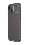 Apple iPhone Uyumlu 14 - Kılıf Auto Focus Karbon - Kapak - Gri Belirtilmemiş