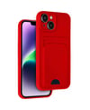 Apple iPhone Uyumlu  14 Kılıf Kelvin Kartvizitli Silikon -  Kırmızı Belirtilmemiş