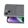 Apple iPhone Uyumlu 14  - Kılıf Kelvin Kartvizitli Silikon  - Gri Belirtilmemiş