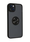 Apple iPhone Uyumlu  14 Kılıf Montreal Yüzüklü Silikon Kapak -  Siyah Belirtilmemiş