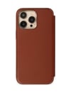 Apple iPhone Uyumlu 14 Pro - Kılıf Dolpin - Kapaklı - Kahverengi Belirtilmemiş