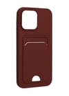 Apple iPhone Uyumlu  14 Pro Kılıf Kelvin Kartvizitli Silikon -  Bordo Belirtilmemiş