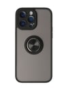Apple iPhone Uyumlu  14 Pro Kılıf Montreal Yüzüklü Silikon Kapak -  Siyah Belirtilmemiş