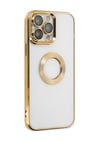 Apple iPhone Uyumlu  14 Pro Kılıf Slot Silikon -  Gold Belirtilmemiş