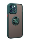 Apple iPhone Uyumlu  14 Pro Max Kılıf Montreal Yüzüklü Silikon Kapak -  Yeşil Belirtilmemiş