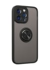 Apple iPhone Uyumlu  14 Pro Max Kılıf Montreal Yüzüklü Silikon Kapak -  Siyah Belirtilmemiş