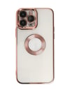 Apple iPhone Uyumlu 14 Pro Max - Kılıf Slot Silikon - Rose Gold Belirtilmemiş