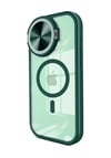 Apple iPhone Uyumlu   14 Pro Max Kılıf Teleskop Lens Magsafe Silikon Kapak - Koyu Yeşil Belirtilmemiş