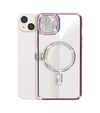 Apple iPhone Uyumlu 15 - Kılıf Joke Simli Magneticsafe - Kılıf - Derin Mor Belirtilmemiş
