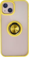 Apple iPhone Uyumlu   15 Kılıf Montreal Yüzüklü Silikon Kapak - Sarı Belirtilmemiş