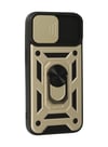 Apple iPhone Uyumlu 15 - Kılıf Pars Lens Yüzüklü Silikon - Gold Belirtilmemiş
