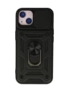 Apple iPhone Uyumlu  15 Kılıf Pars Lens Yüzüklü Silikon -  Siyah Belirtilmemiş