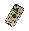 Apple iPhone Uyumlu 15 - Kılıf Pars Lens Yüzüklü Silikon - Gold Belirtilmemiş